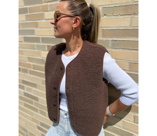 Alwero - Bodywarmer "TYB" ADULT, Biowolle, CHOCO MARTINI, ultra light