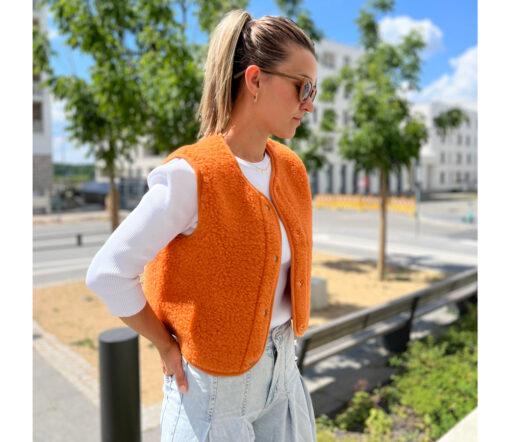 Alwero - Bodywarmer "TYB" ADULT, Biowolle, MANDARIN, ultra light LIMITED EDITION – Bild 4