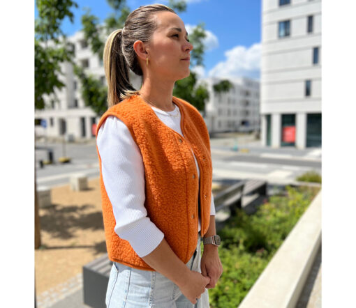 Alwero - Bodywarmer "TYB" ADULT, Biowolle, MANDARIN, ultra light LIMITED EDITION – Bild 3