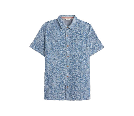 White Stuff - Hemd "FINSBURY", blue printed, Leinenmix