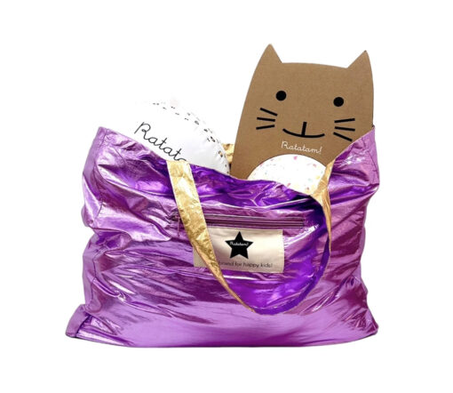 Ratatam - Tragetasche, wendbar "METALLIC", pink/gold