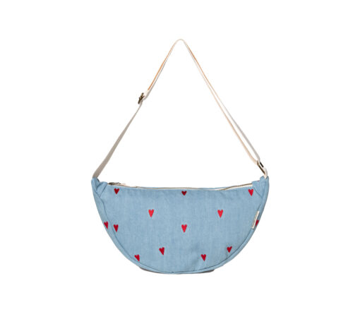 Studio Noos - Bauchtasche Fanny Pack "DENIM HEARTS", Denim