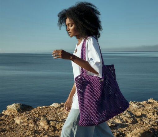 Studio Noos - Mom Bag 'MACRAME', purple – Bild 2