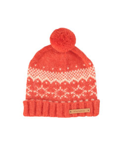 PiuPiuChick - Jaquard Strickmütze mit PomPom, Red