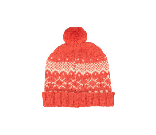 PiuPiuChick - Jaquard Strickmütze mit PomPom, Red – Bild 2