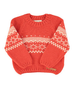 PiuPiuChick - Jaquard Sweater, Red