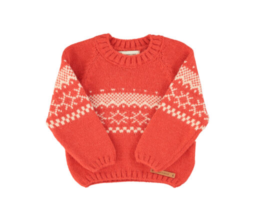 PiuPiuChick - Jaquard Sweater, Red