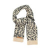 PiuPiuChick - Schal gestrickt, LIGHT PINK w/ animal print