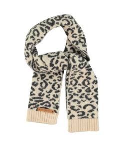 PiuPiuChick - Schal gestrickt, LIGHT PINK w/ animal print