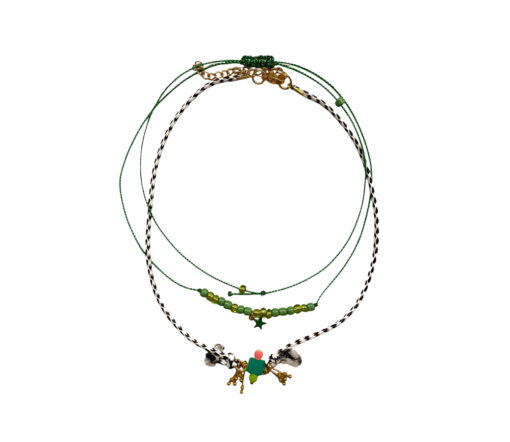PiuPiuChick - Necklaces (Set of 2), GREEN