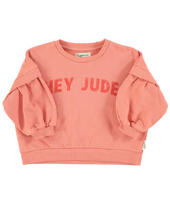 PiuPiuChick - Sweatshirt, PINK w/ "hey jude" print, Biobaumwolle