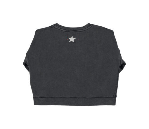 PiuPiuChick - Sweatshirt, Faded Black w/ "Jimi Hendrix" Print, Biobaumwolle – Bild 2