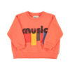 PiuPiuChick - Sweatshirt, ORANGE w/ "music" print, Biobaumwolle