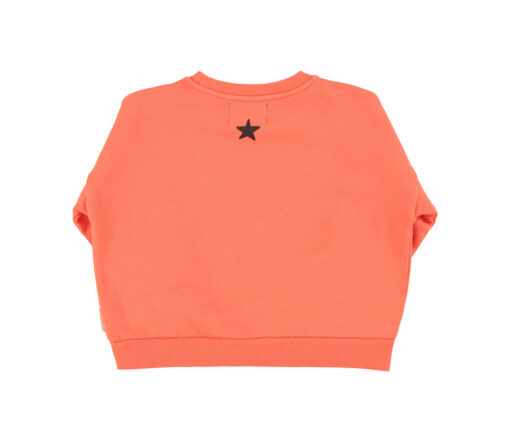 PiuPiuChick - Sweatshirt, ORANGE w/ "music" print, Biobaumwolle – Bild 2