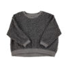 PiuPiuChick - Sweatshirt Terry Cotton, GREY w/ animal print, Biobaumwolle