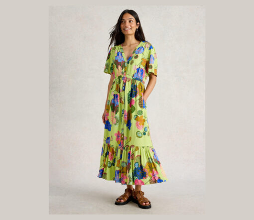 White Stuff - Kleid "PHOEBE", GRÜN MULTI print, Viskose – Bild 3