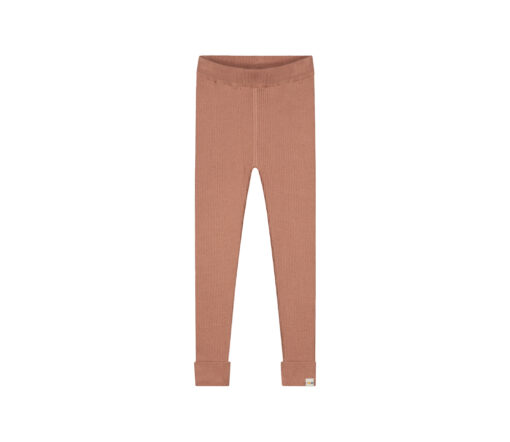 YUKI -  Knitted Leggings Fine Rib, VINTAGE PINK, Bio Baumwolle