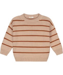 YUKI - Breton Knitted Sweater, SESAME, Bio Baumwolle