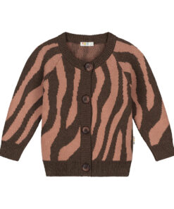 YUKI - Raglan Cardigan, PINK ZEBRA, Bio Baumwolle