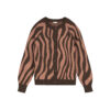 YUKI - Raglan Knitted WOMEN'S Cardigan, PINK ZEBRA, Bio Baumwolle