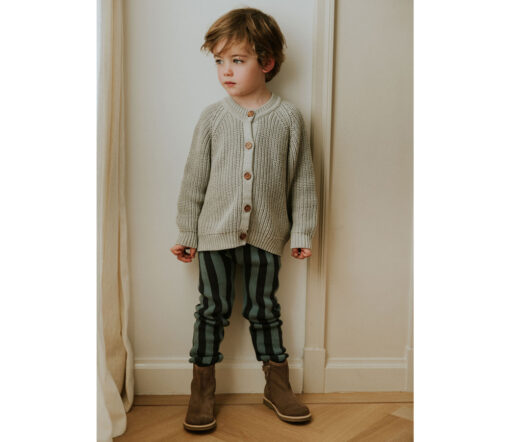 YUKI - Stripes Knitted Leggings, BLUE MONDAY, Bio Baumwolle – Bild 2