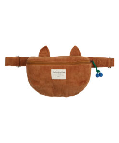 EMILE & IDA - Bauchtasche Katze, pecan, Samt