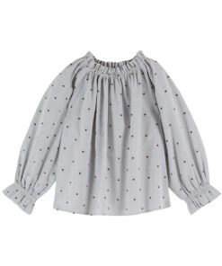 EMILE & IDA - Bluse, 'COEUR', jaqurd, Baumwolle