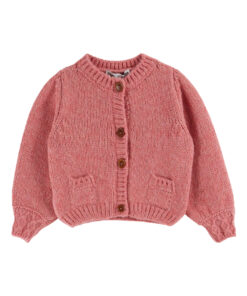 EMILE & IDA - Cardigan, 'DOUDOU', rose, Merinowolle
