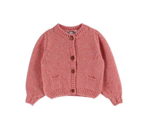 EMILE & IDA - Cardigan, 'DOUDOU', rose, Merinowolle