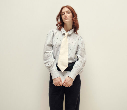 EMILE & IDA - Bluse, 'JACQUARD', coer, Baumwolle – Bild 6