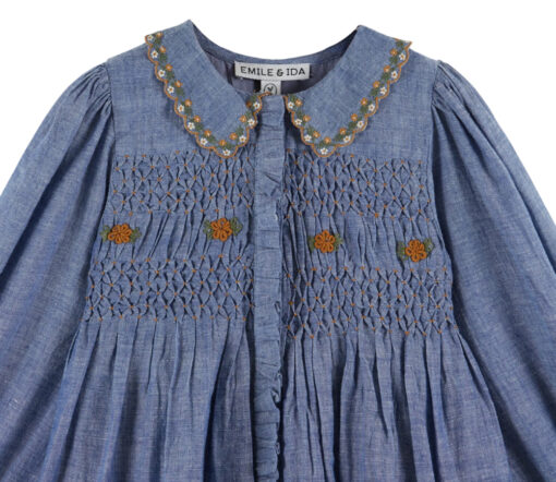 EMILE & IDA - Kleid, 'SMOCKEE', chambray, Baumwolle – Bild 5