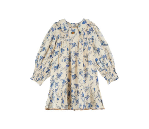 EMILE & IDA - Kleid, 'SMOCKEE', blue orchid, Baumwolle