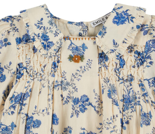 EMILE & IDA - Kleid, 'SMOCKEE', blue orchid, Baumwolle – Bild 4