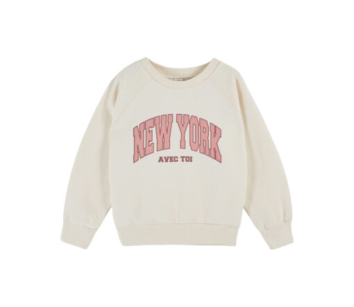 EMILE & IDA - Sweatshirt, 'NY', Creme, Biobaumwolle – Bild 2
