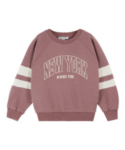 EMILE & IDA - Sweatshirt, 'NY', Violine, Biobaumwolle