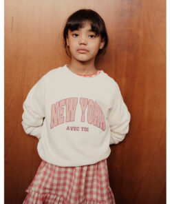 EMILE & IDA - Sweatshirt, 'NY', Creme, Biobaumwolle
