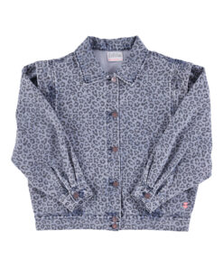 Sisters Department - Jeansjacke, washed blue denim, animalprint