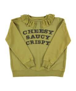Sisters Department - Sweatshirt mit Peter Pan Ausschnitt, army green, Biobaumwolle