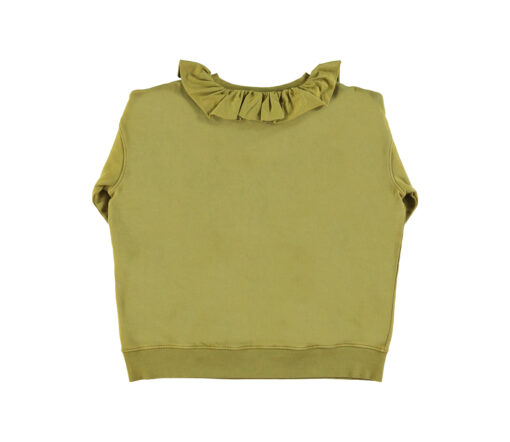 Sisters Department - Sweatshirt mit Peter Pan Ausschnitt, army green, Biobaumwolle – Bild 3