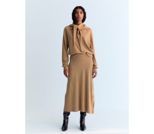 The New Society - Poloshirt "AGATHA", caramel, Cashmere Mix – Bild 2