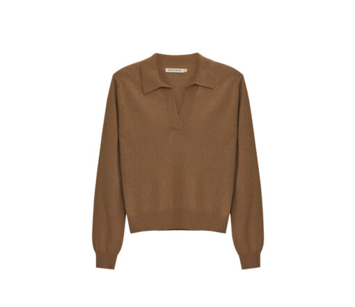 The New Society - Poloshirt "AGATHA", caramel, Cashmere Mix