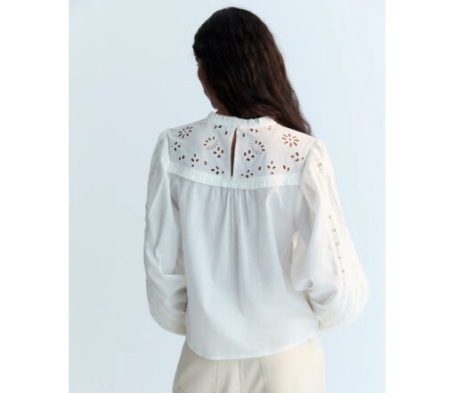 The New Society - Blouse "DAHLIA", white, Baumwolle – Bild 2
