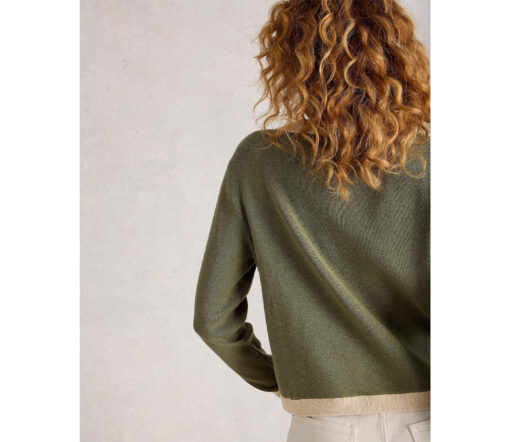 White Stuff - Strickjacke "Charlotte", Biobaumwolle, khaki green – Bild 4