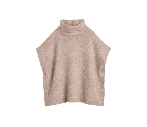 White Stuff - Poncho "DIAMOND", natural, Bio-Baumwolle