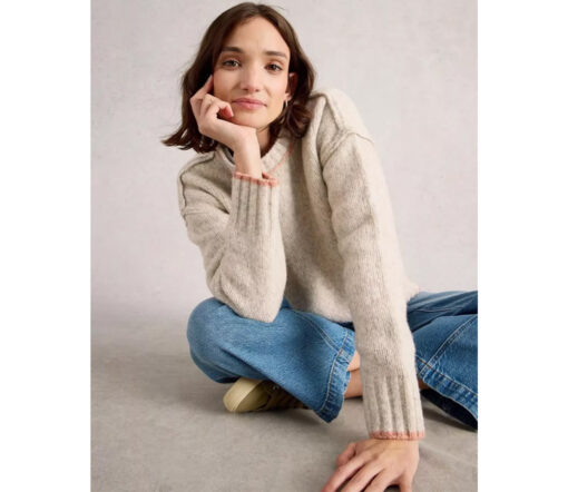 White Stuff - Strickpullover "JUSTINE", Wolle, light natur – Bild 5