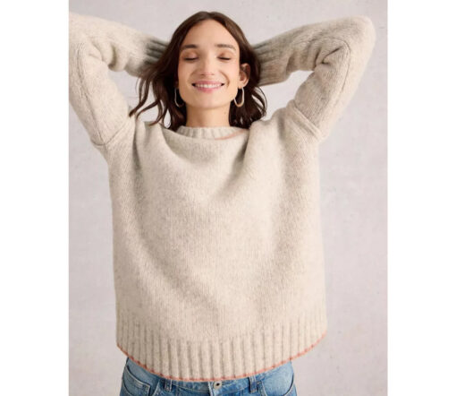 White Stuff - Strickpullover "JUSTINE", Wolle, light natur – Bild 6