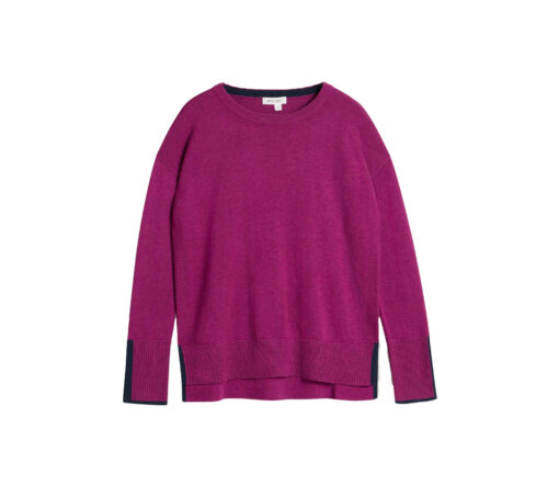 White Stuff - Pullover "OLIVE", plum, Bio-Baumwolle