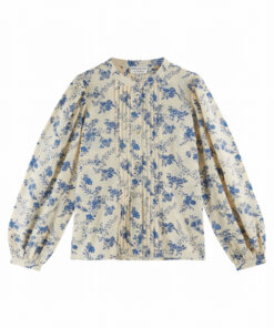 EMILE & IDA - Bluse, 'IMPRIMEE', orchid bleu, Baumwolle