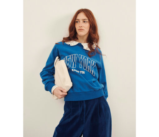 EMILE & IDA - Sweatshirt, 'IDA-COOL', black, Biobaumwolle – Bild 3