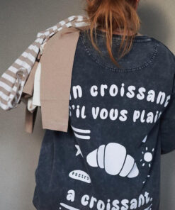 VacVac - Sweatshirt Mummy, "CROISSANT" washed grey, Biobaumwolle